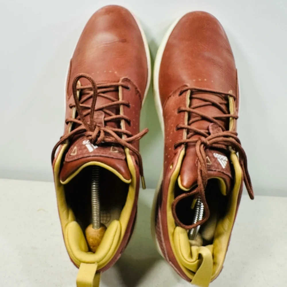 Adidas Flopshot GY8523 Tan Brown Spikeless Golf Shoes Men's Size 11
